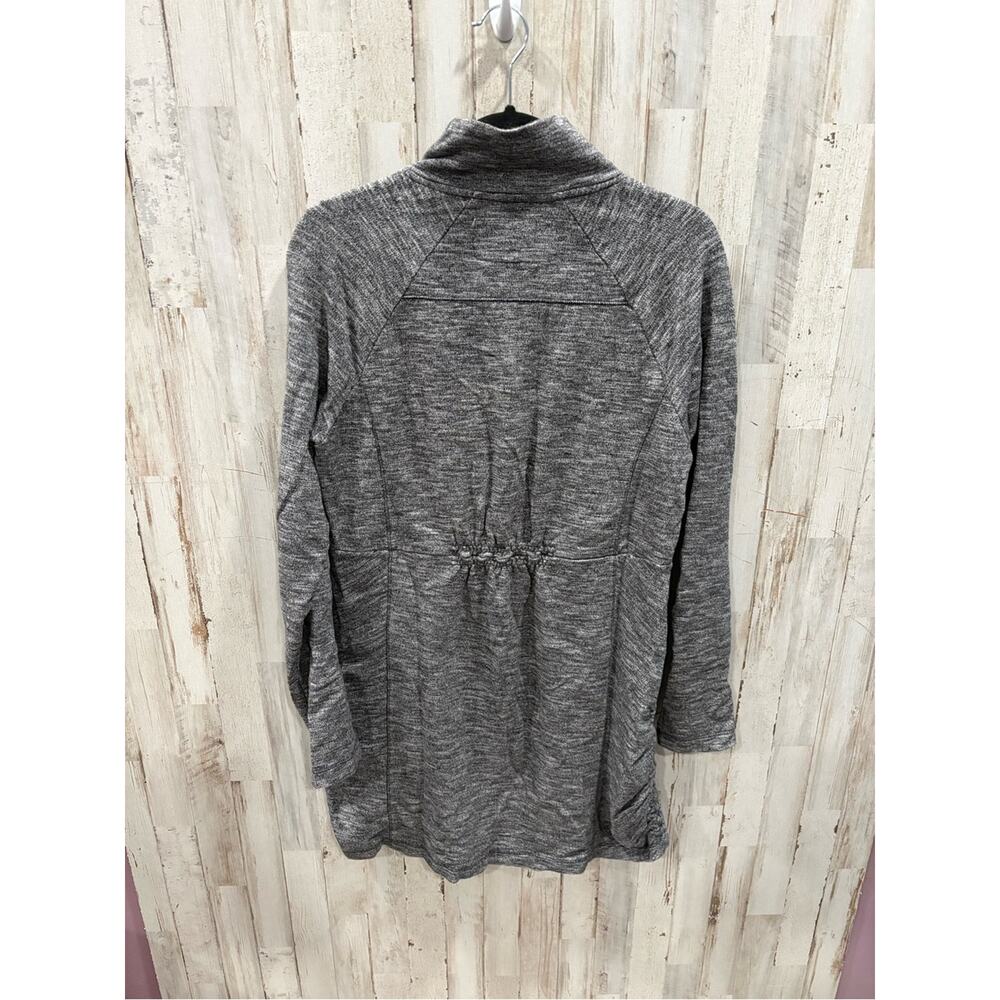 Aventura Heathered Gray Quarter-Zip Ruched Outdoor Tunic Top Womens Large Cotton - Picture 5 of 7